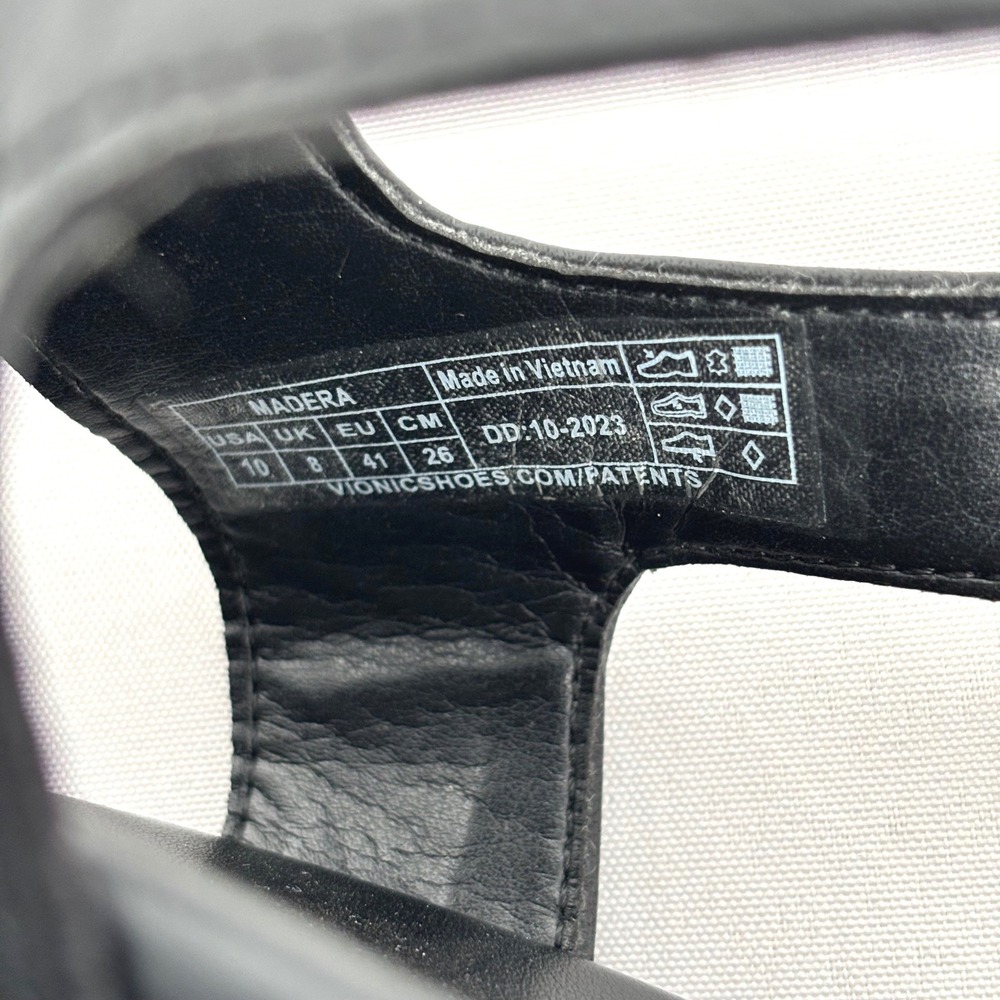 Vionic Madera Black Leather Platform Slingback Sa… - image 8